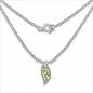 Preview: Collier/Kette Peridot-Blatt-Anhänger Silber-1,20 Karat