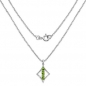 Preview: Collier/Kette mit Peridot Anhänger-925 Silber Rhodiniert-1,49 Karat