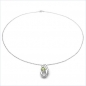 Preview: Collier/Kette Anhänger mit Peridot-925 Silber-Rhodiniert