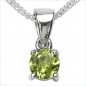 Preview: Collier/Halskette Peridot-Anhänger 925-Sterling-Silber-0,50 Karat