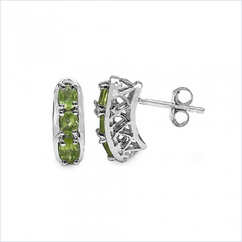 Collier/Kette Peridot-Anhänger-925 Silber-Rhodiniert 0,60 Karat