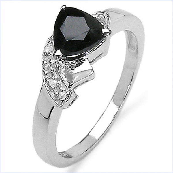 Schmuck Schmidt Edler Diamant Black Saphir Ring St Silber