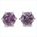 Ohrstecker Amethyst-925 Sterling Silber-Rhod.1,80 Karat