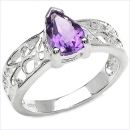 Königlicher Amethyst-Ring-925/Silber-Rhodiniert-1,10 Karat